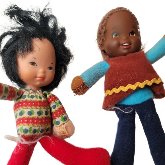 Lot of 4 VINTAGE 1970's Miniature Dolls from Around the World - Picture 4 of 7